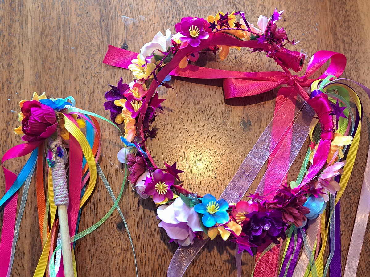 Birthday fairy crown and wand