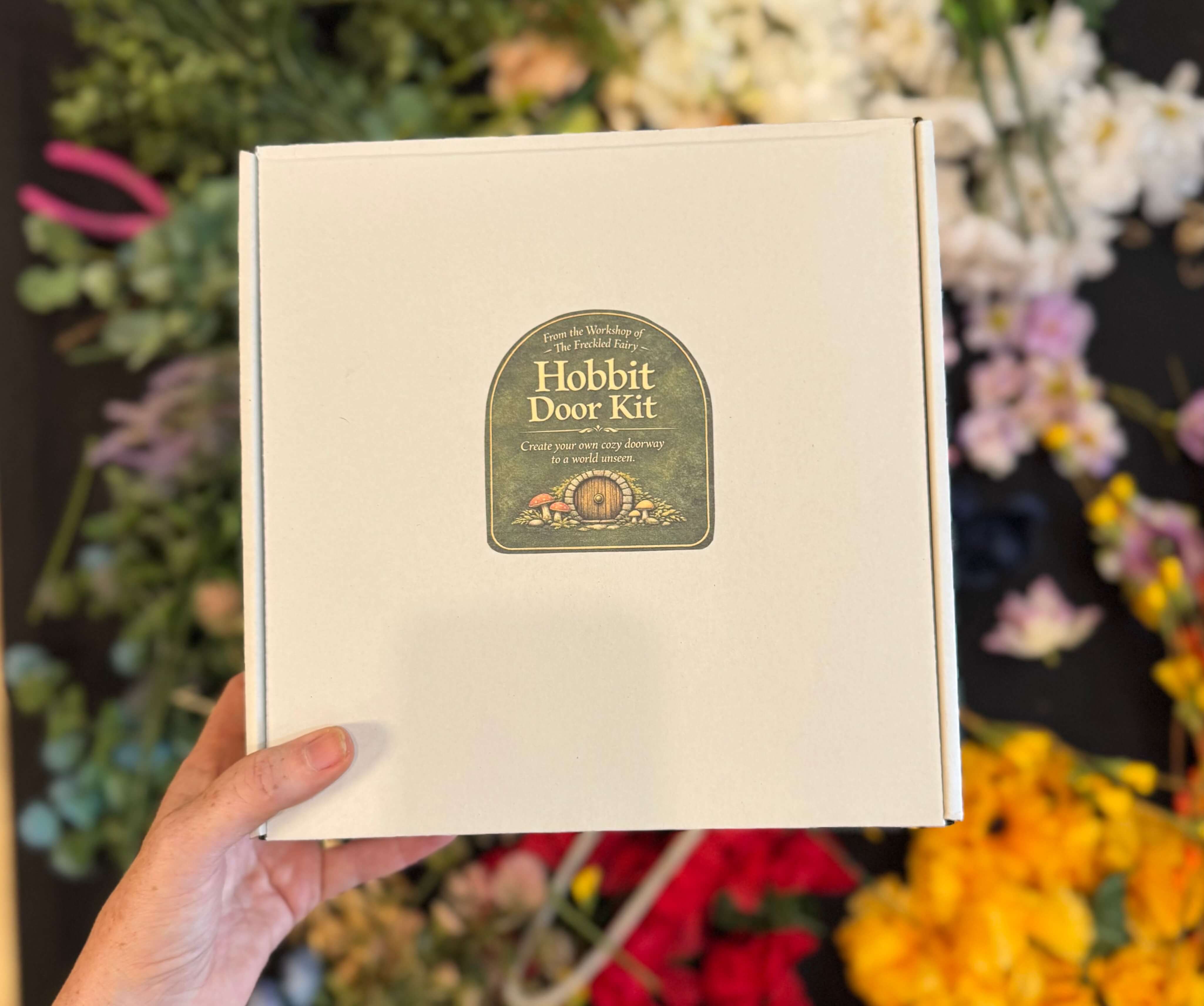 Hobbit door craft materials and box